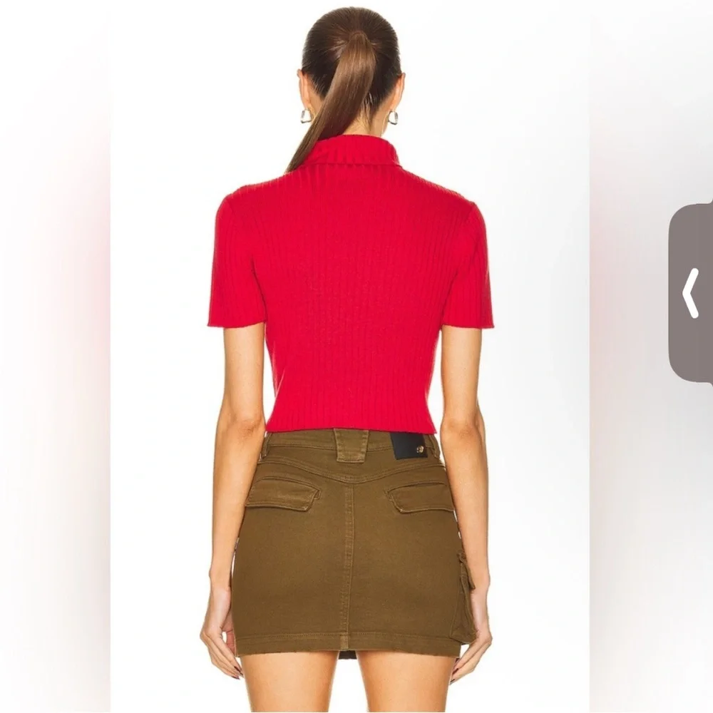 STAUD black lilou Ribbed Knit Top - Picture 2 of 3